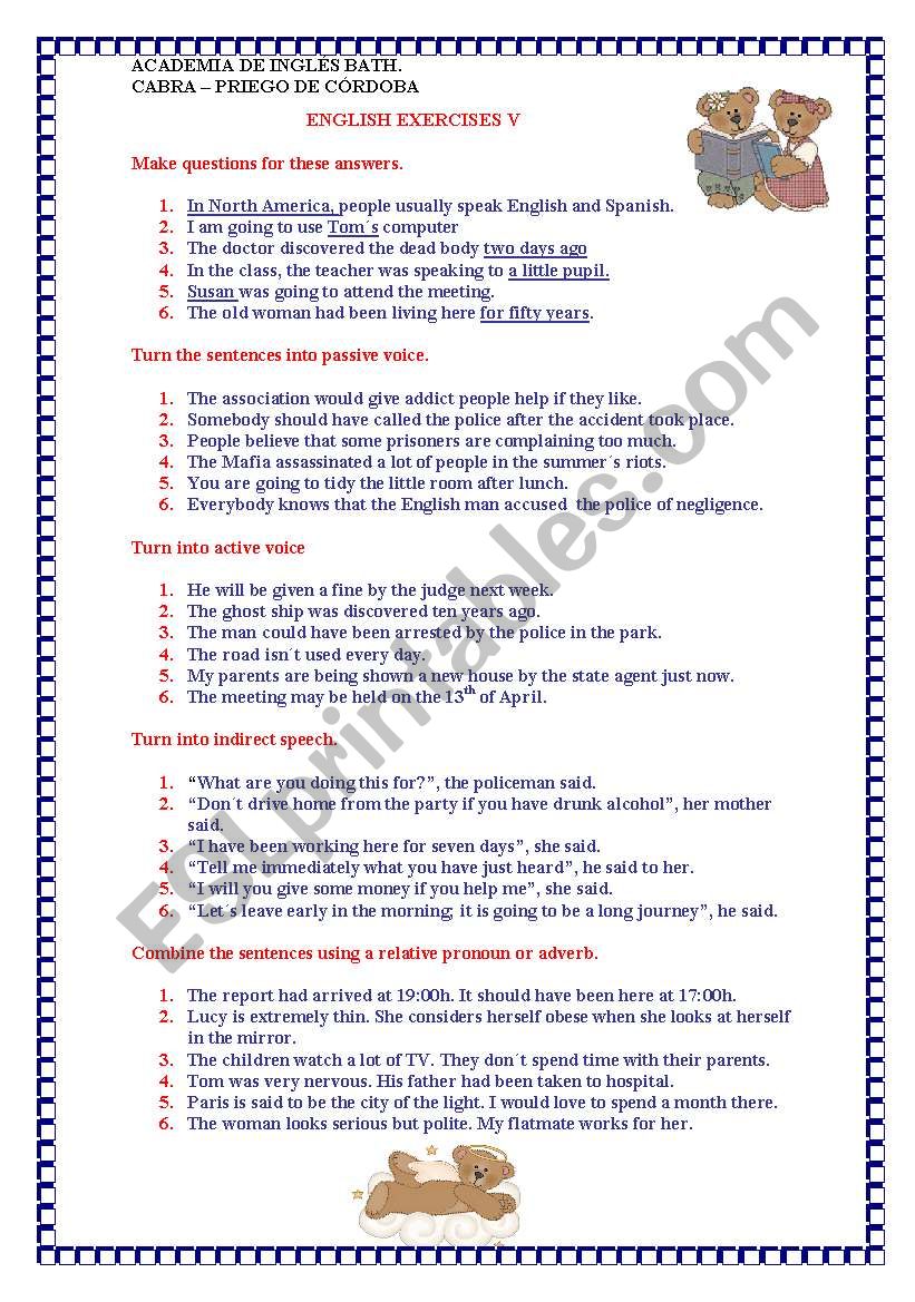 upper-intermediate revision worksheet