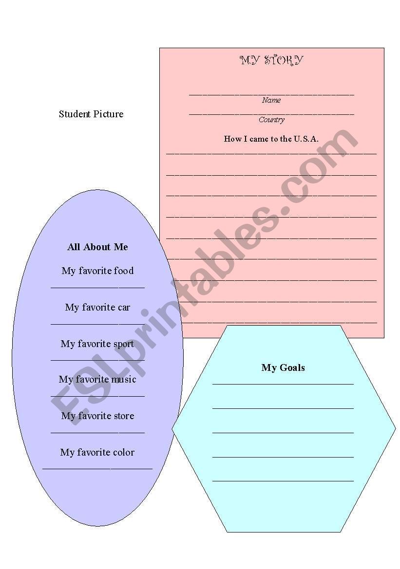 Self Introduction worksheet