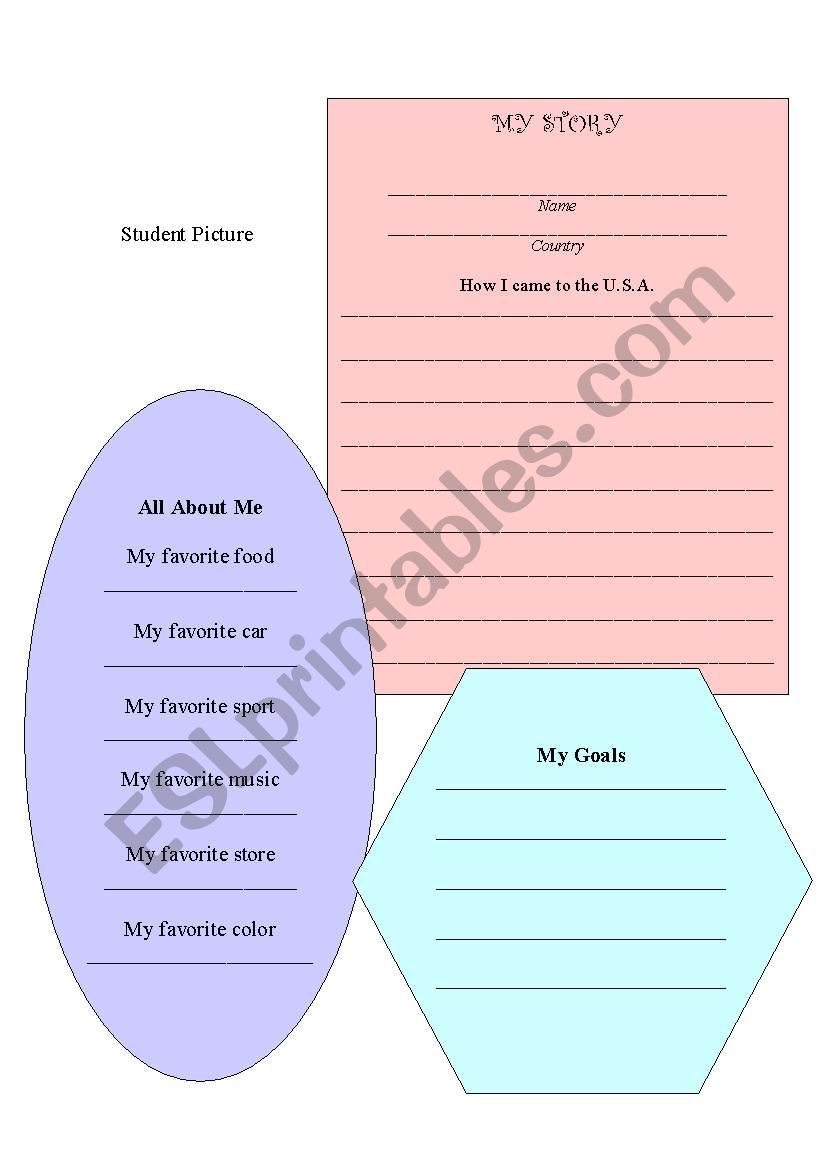 Self Introduction worksheet