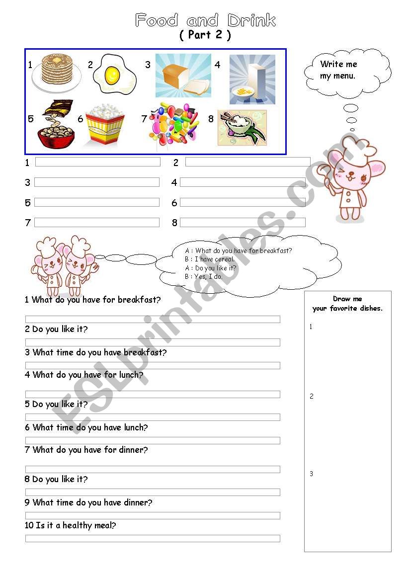 Food (Part2) worksheet