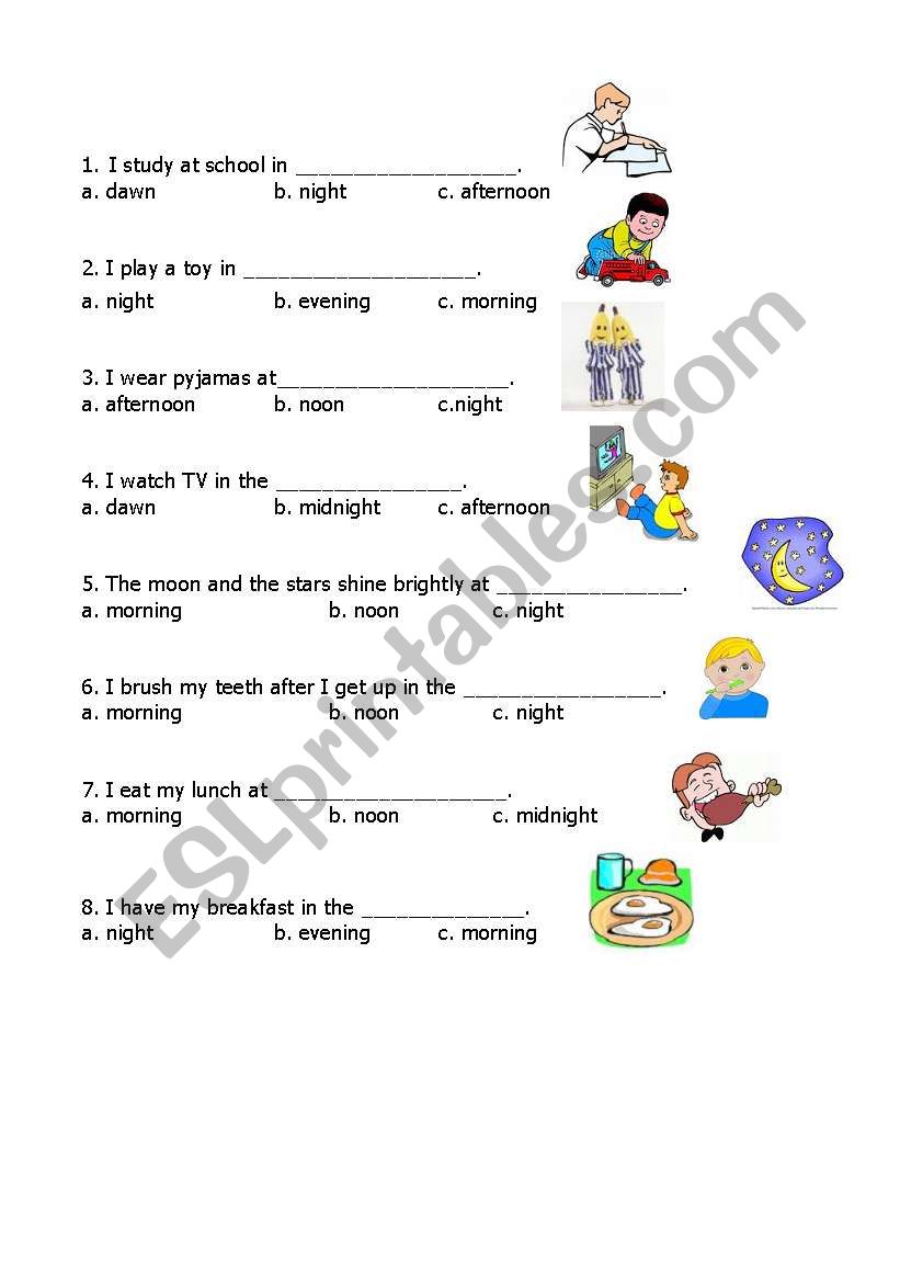 TIME worksheet