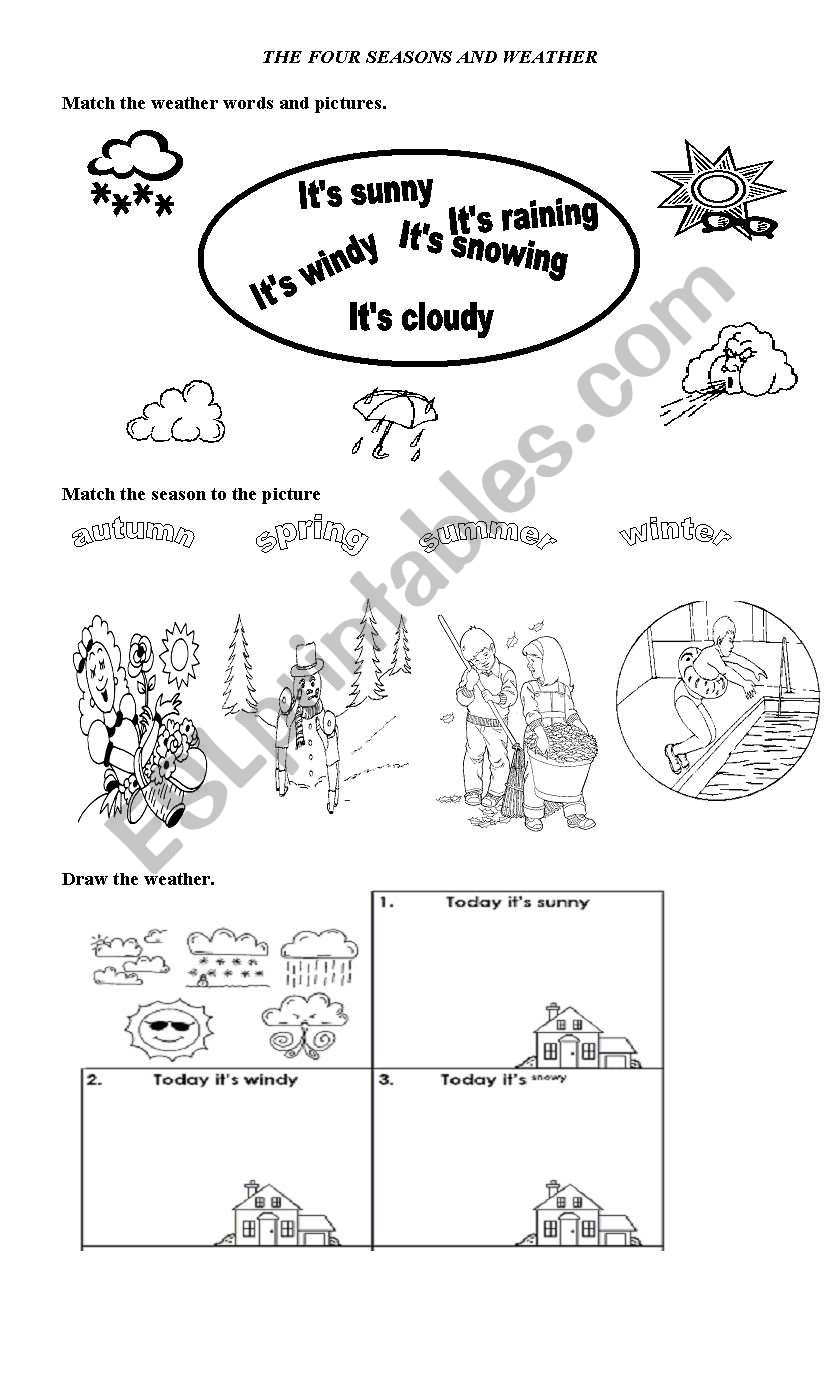 SEASONS AND THE WEATHER worksheet