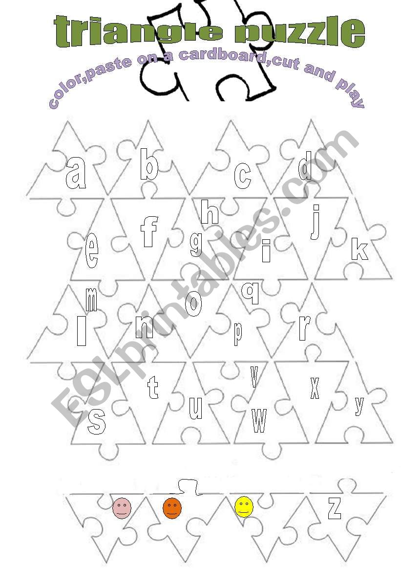 abc triangle puzzle worksheet