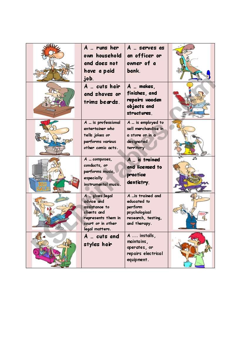 Jobs and occupations!!! DOMINO!...part 2...