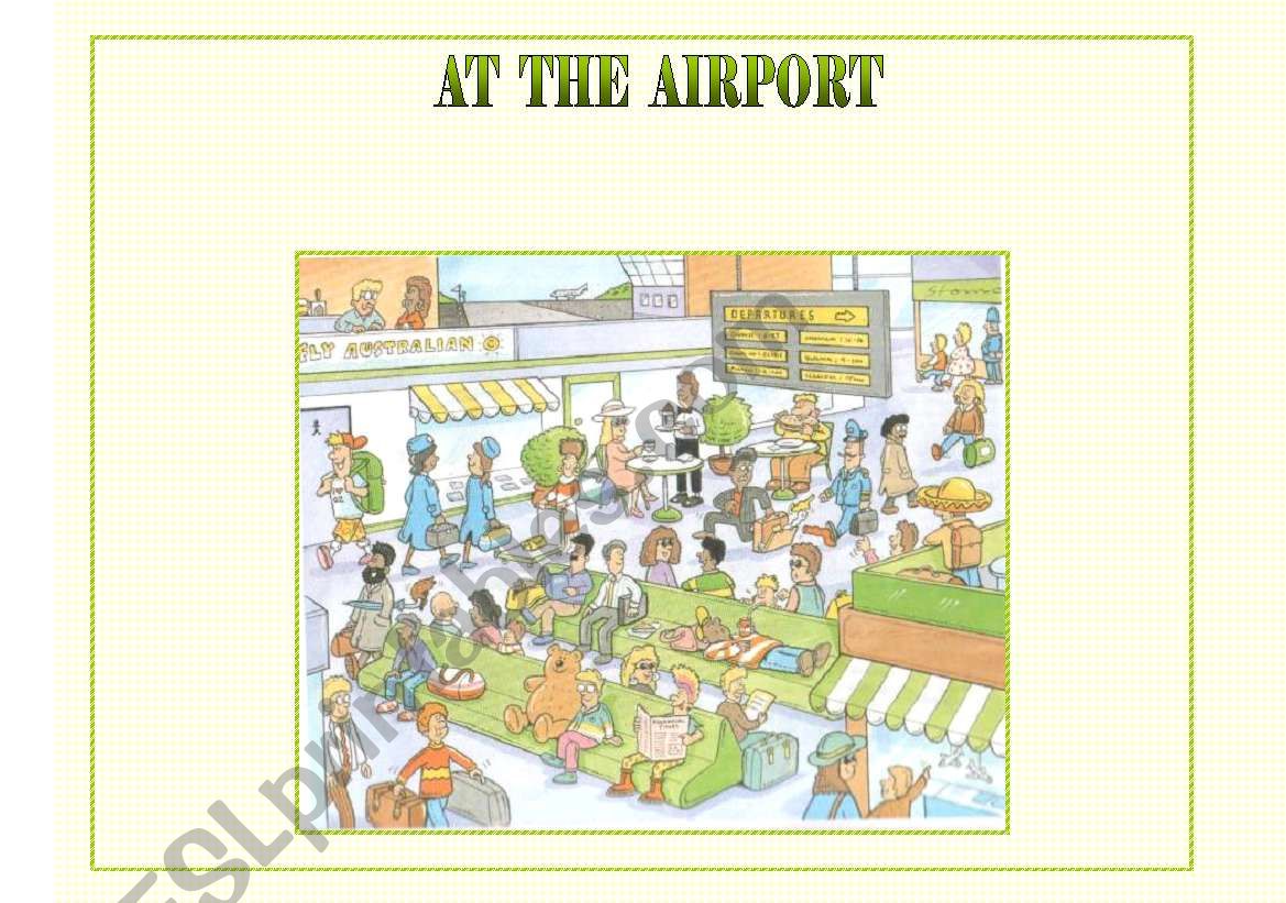 AT THE AIRPORT - Whos missing?- 4 pages