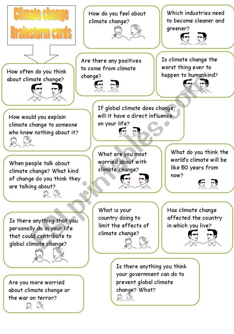 Climate change (3 pages) worksheet