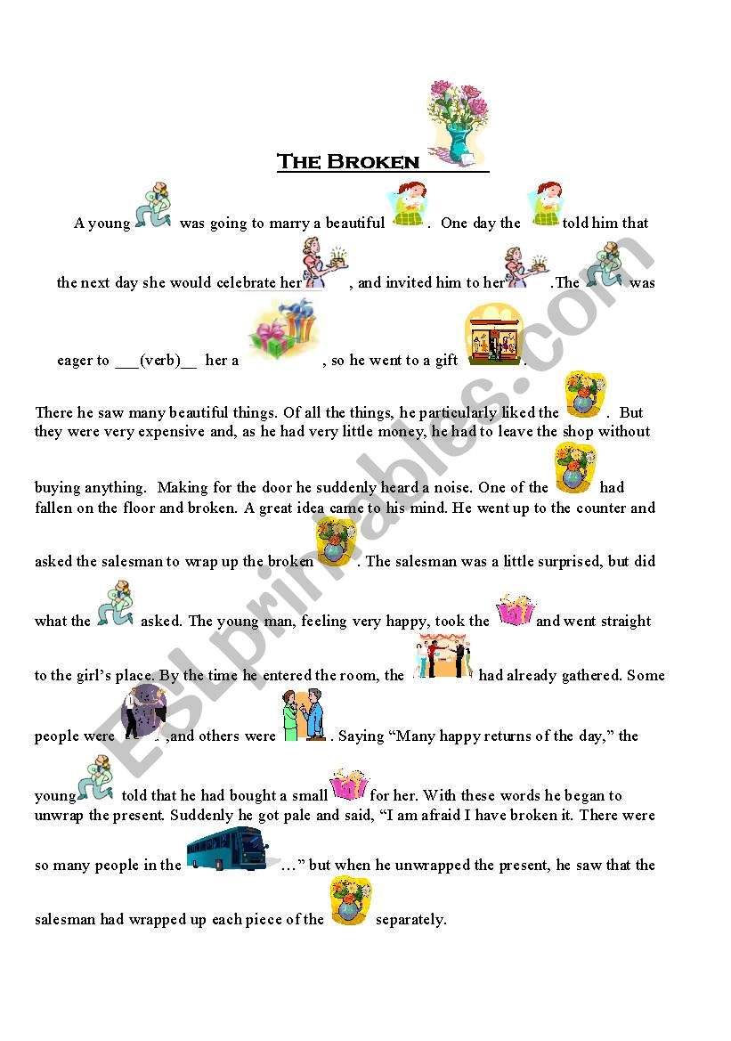 the broken vase worksheet