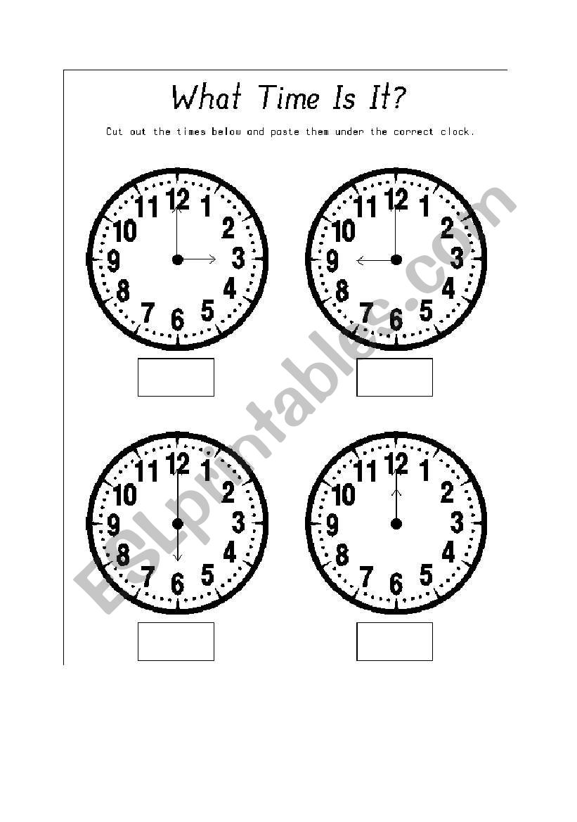 What time is it? worksheet