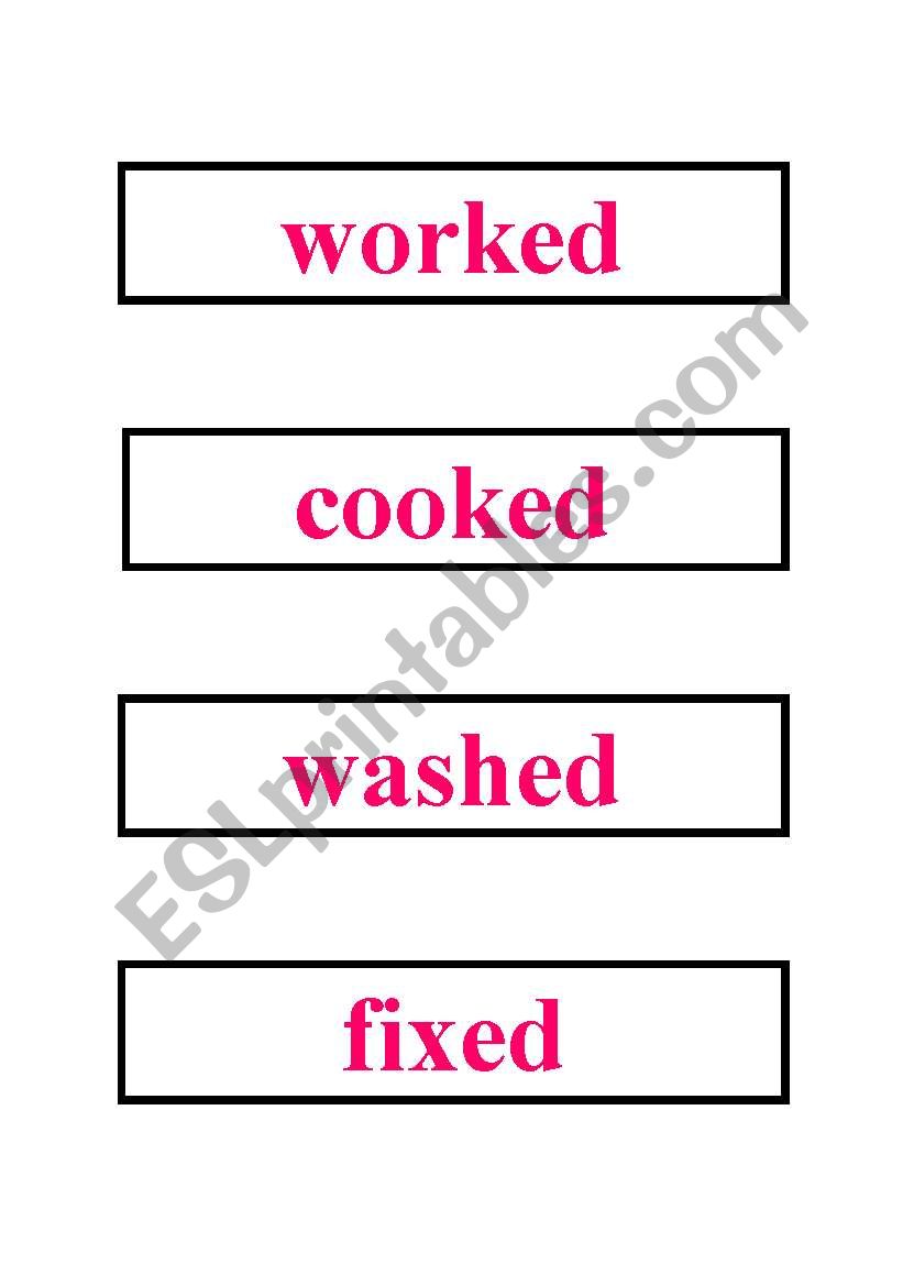 Regular verbs - Past worksheet
