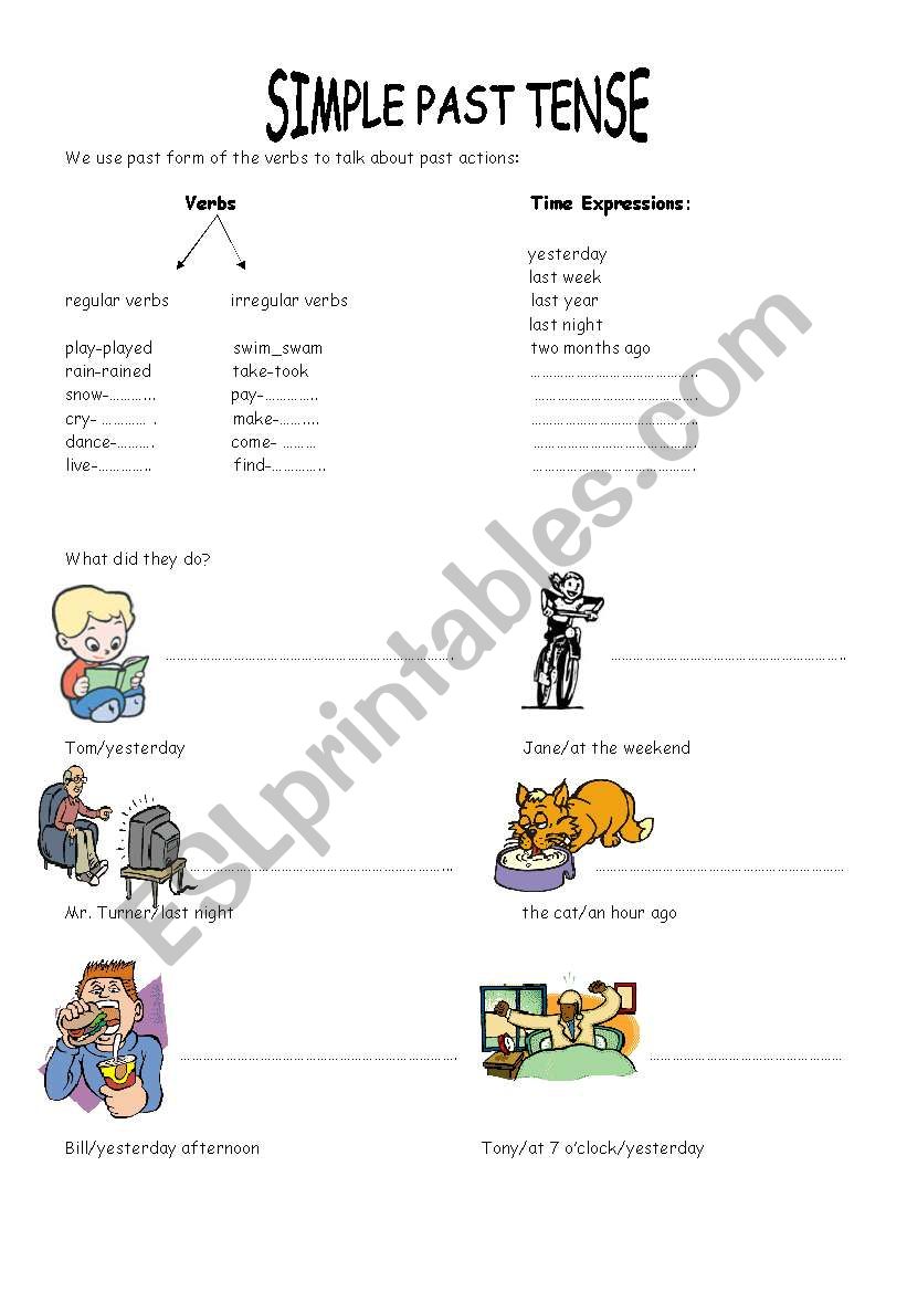 Simple Past Tense worksheet