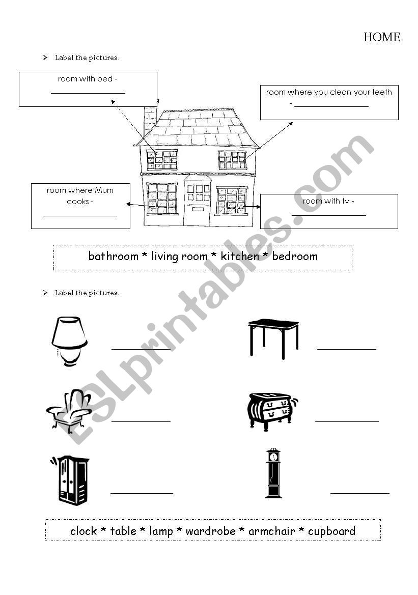 At home worksheet