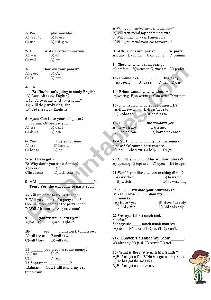 quiz worksheet