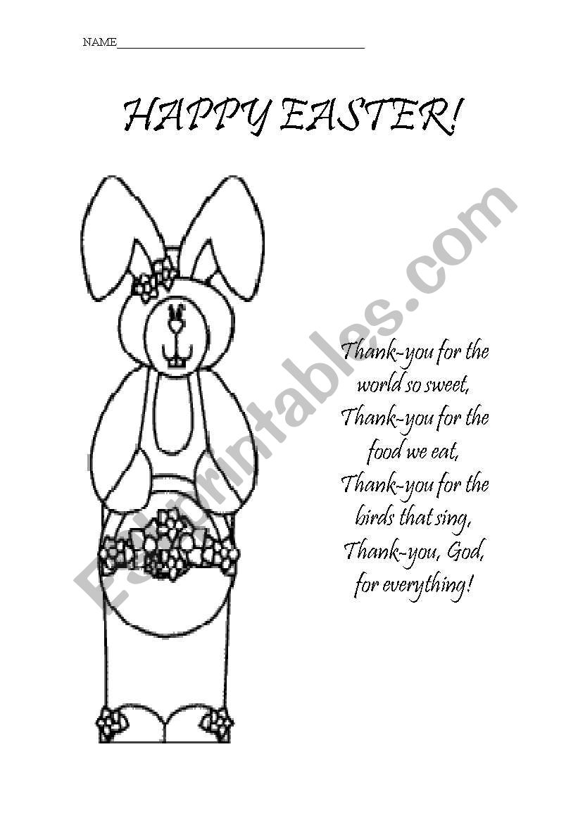 easter worksheet