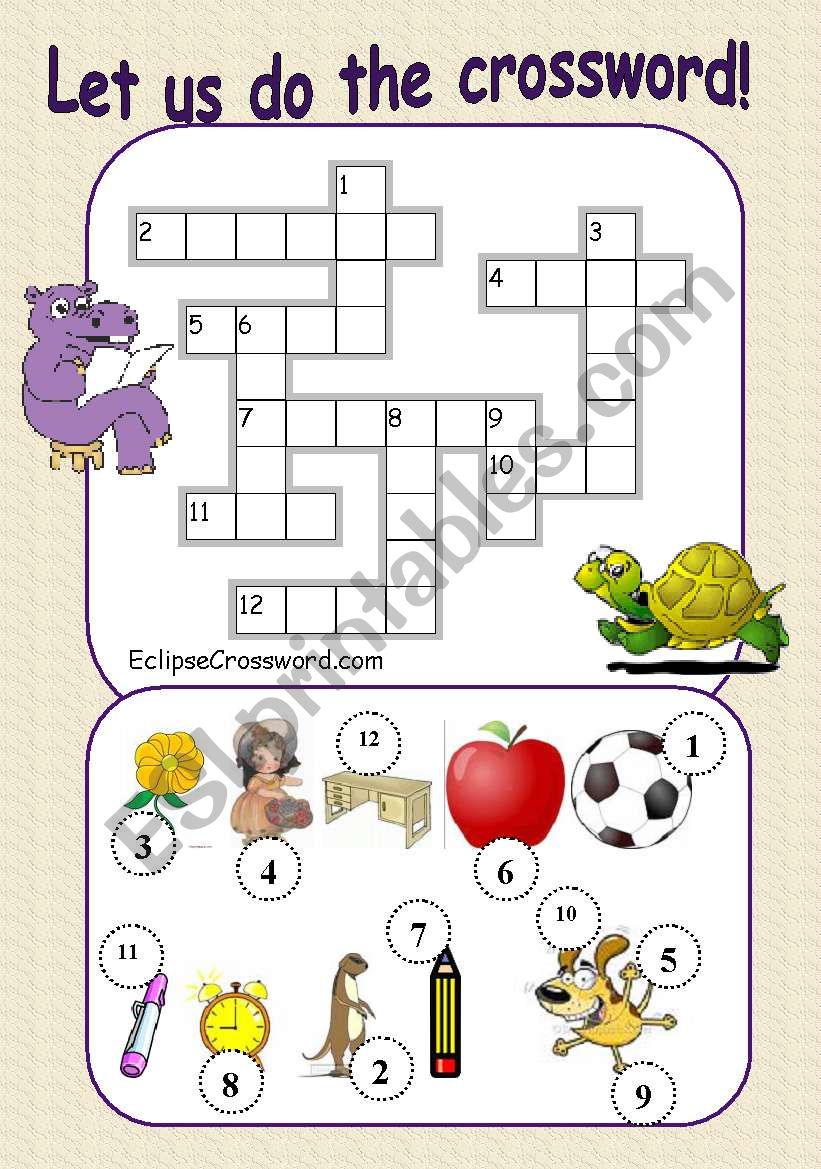 Crossword worksheet