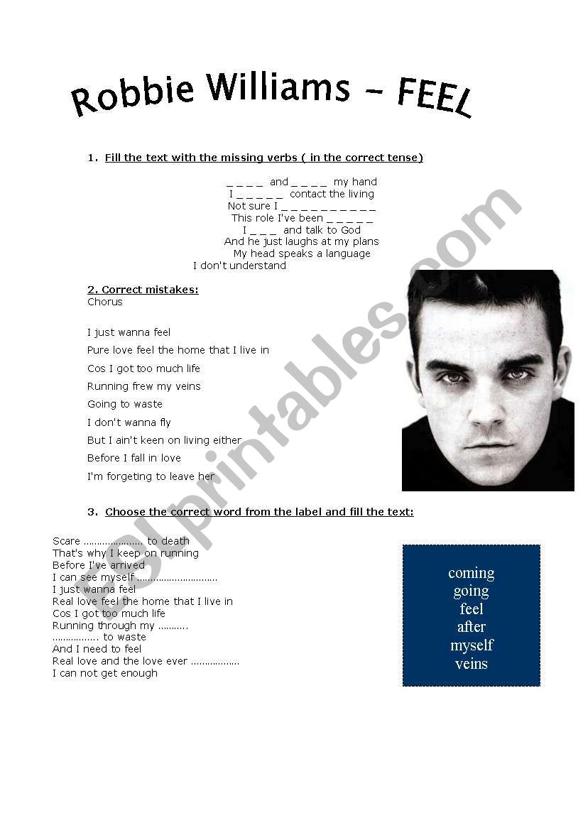  FEEL by Robbie Williams _ 3 types of exercises
