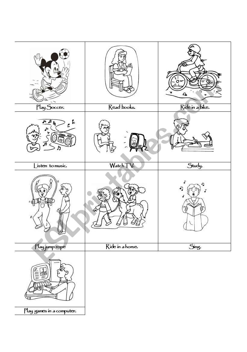 Leisure Time Activities worksheet