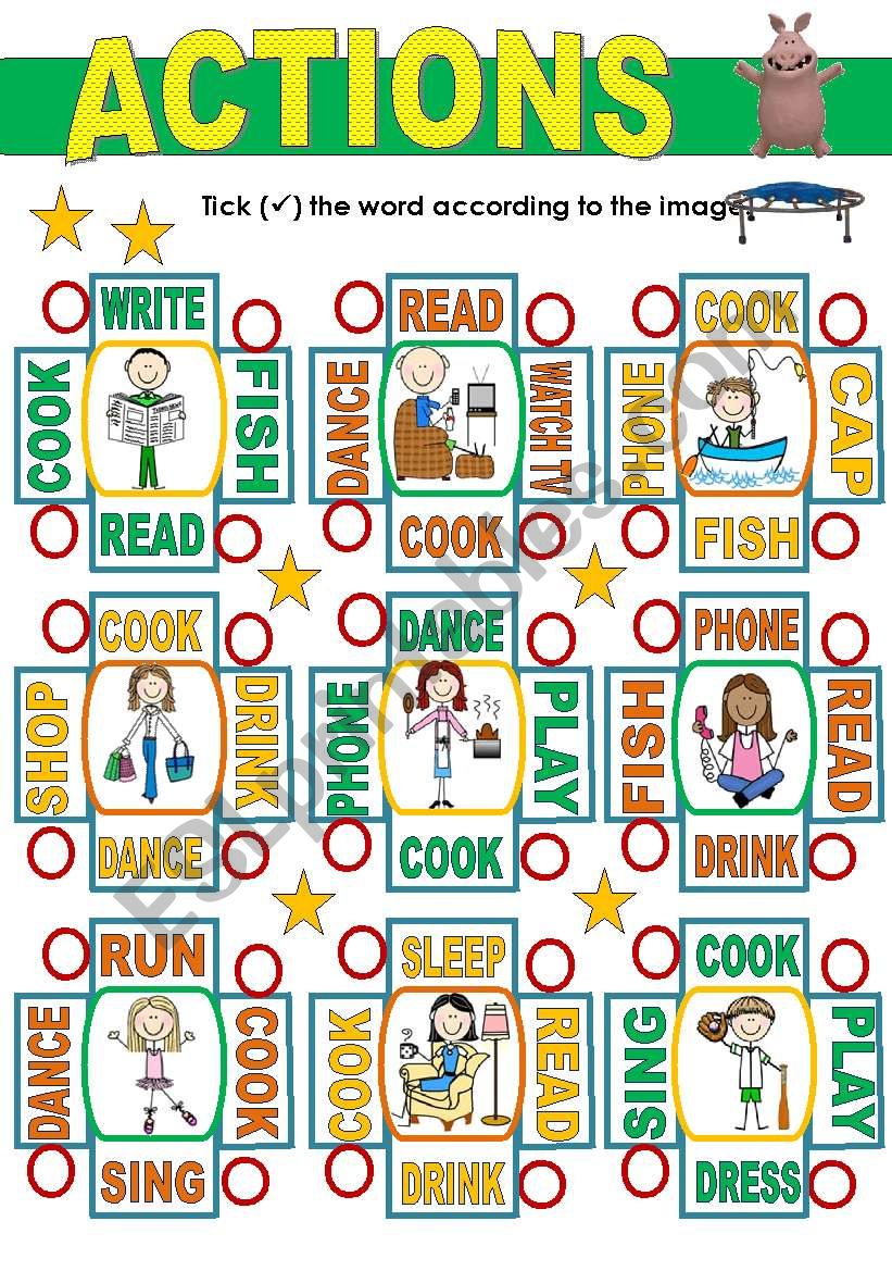 ACTIONS worksheet