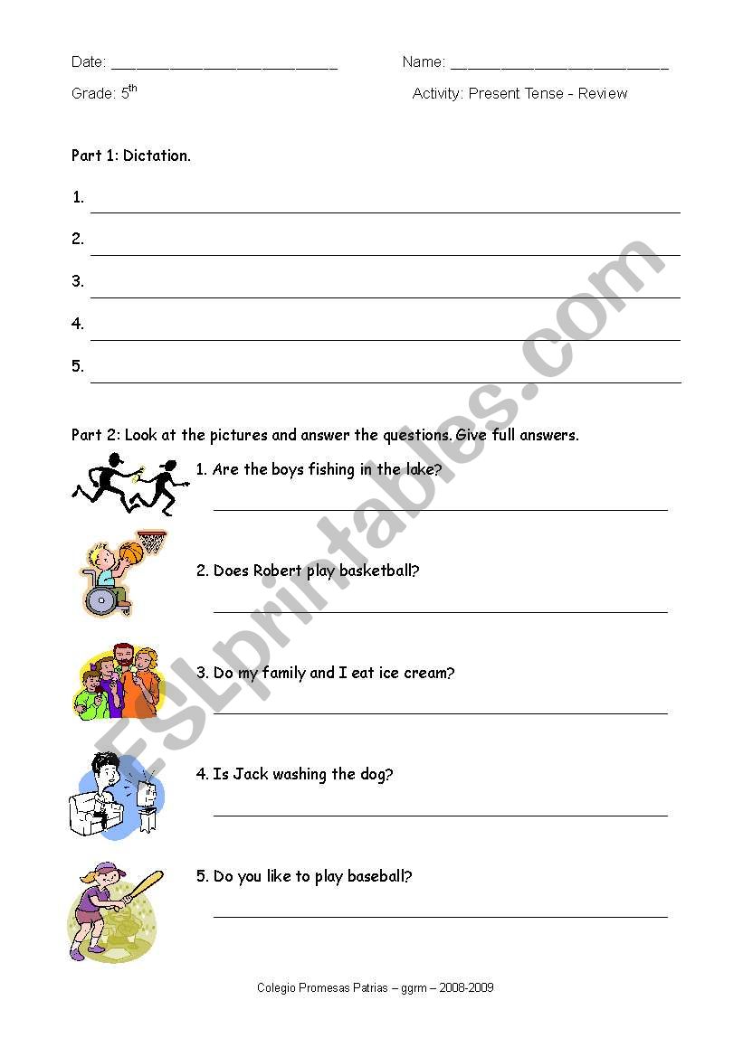 Simple Present - Review worksheet