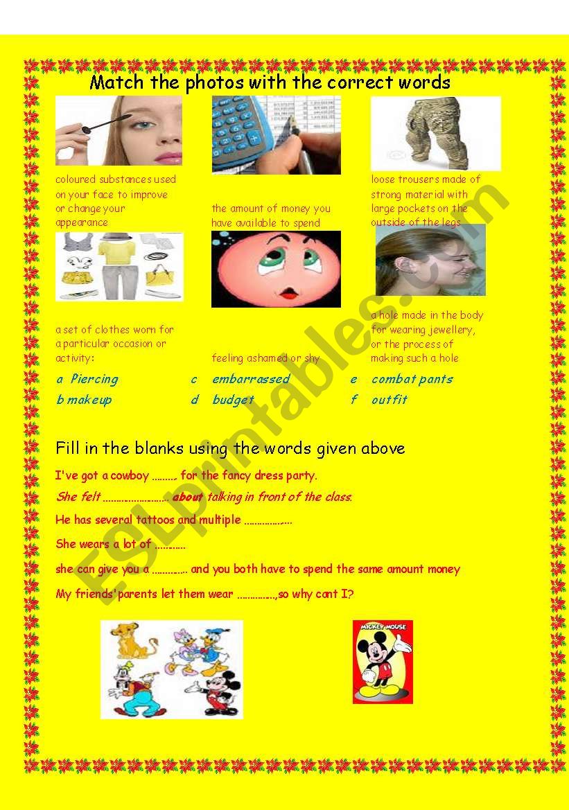 An efficent vocabulary teaching worksheet 