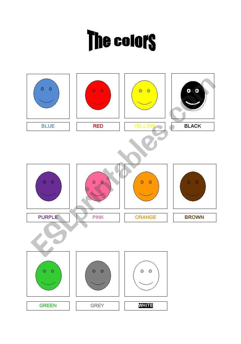 The Colors worksheet