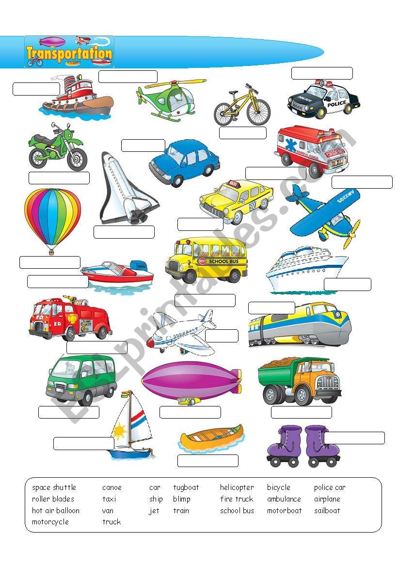 english vocabulary transport and travel