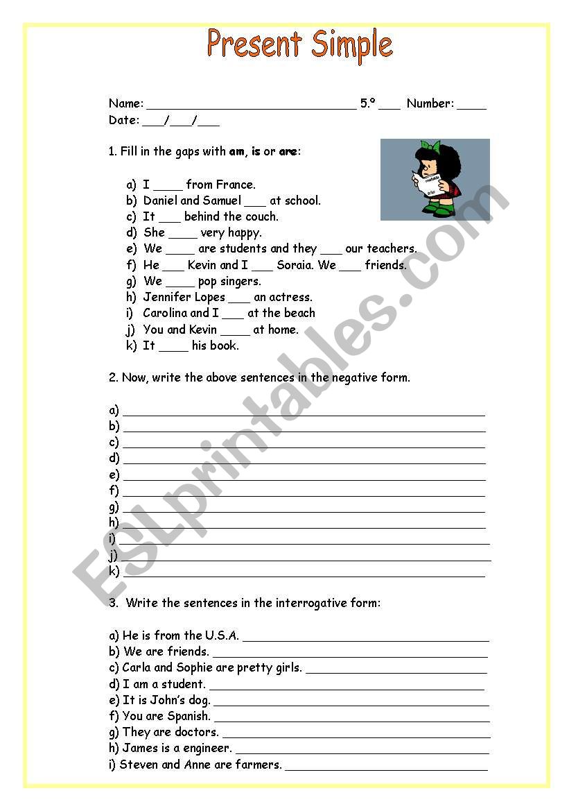 Present Simple worksheet