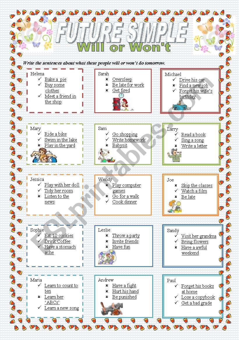 FUTURE very SIMPLE worksheet