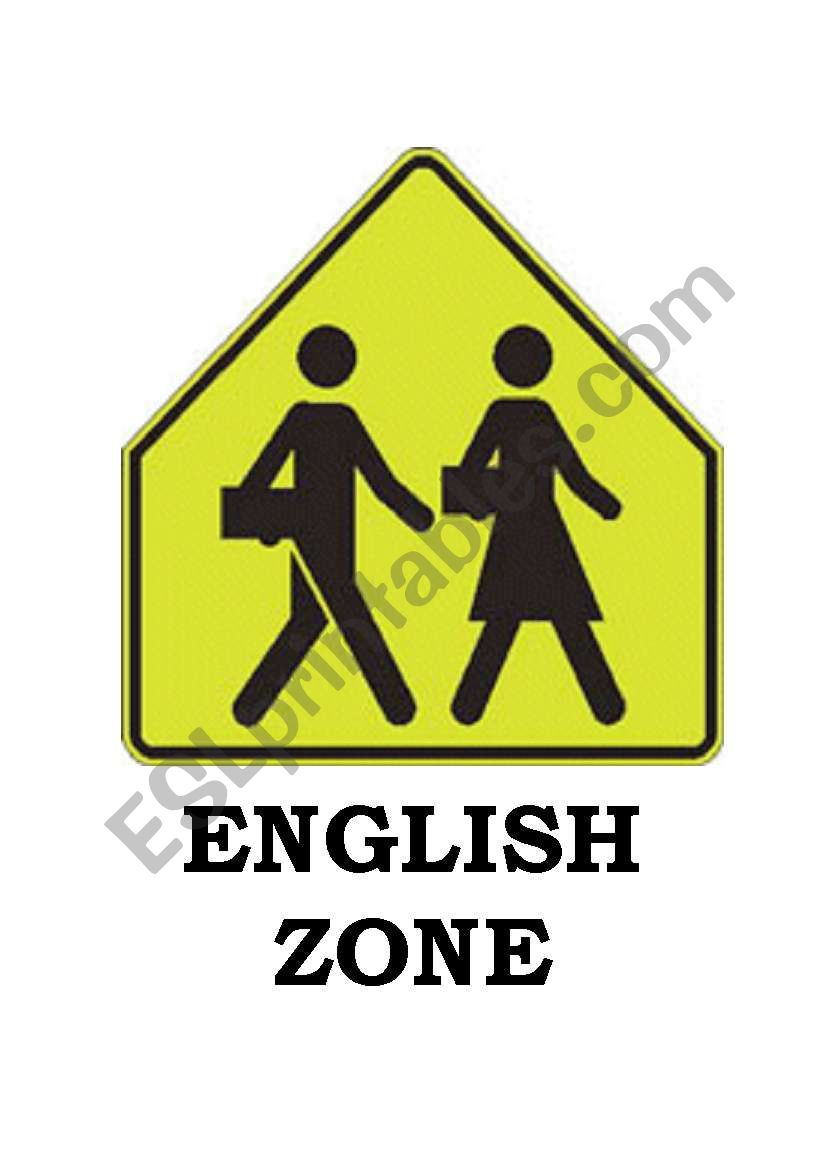English zone poster worksheet