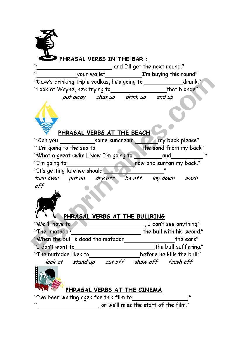 Phrasal Verb Fun worksheet