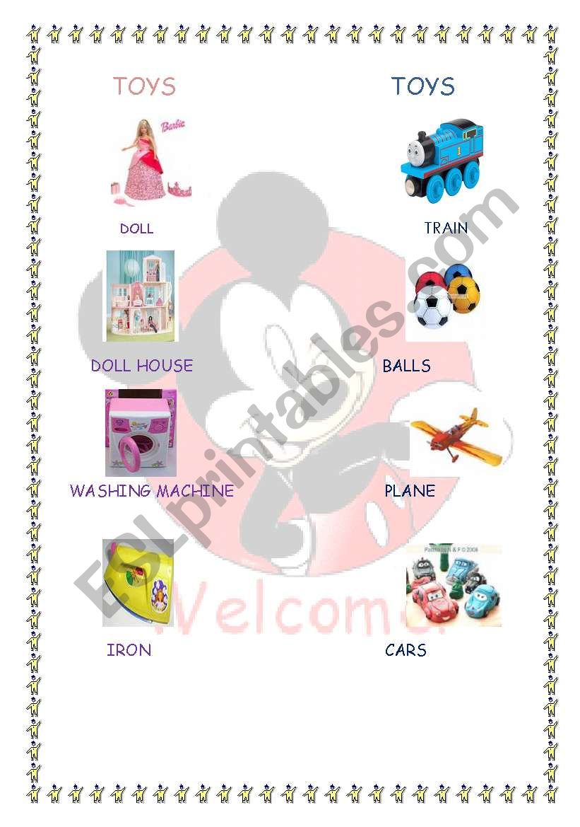 TOYS worksheet