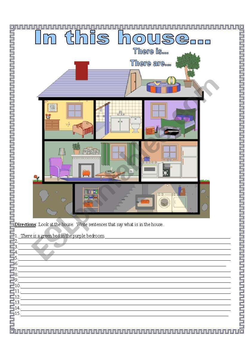 In this house worksheet