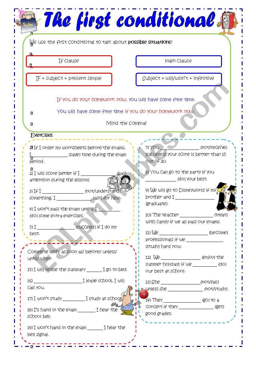 the first conditional worksheet