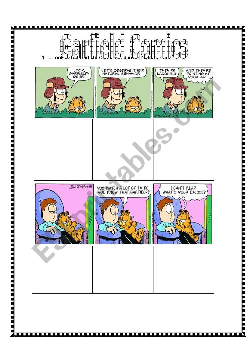 Garfield Comics worksheet