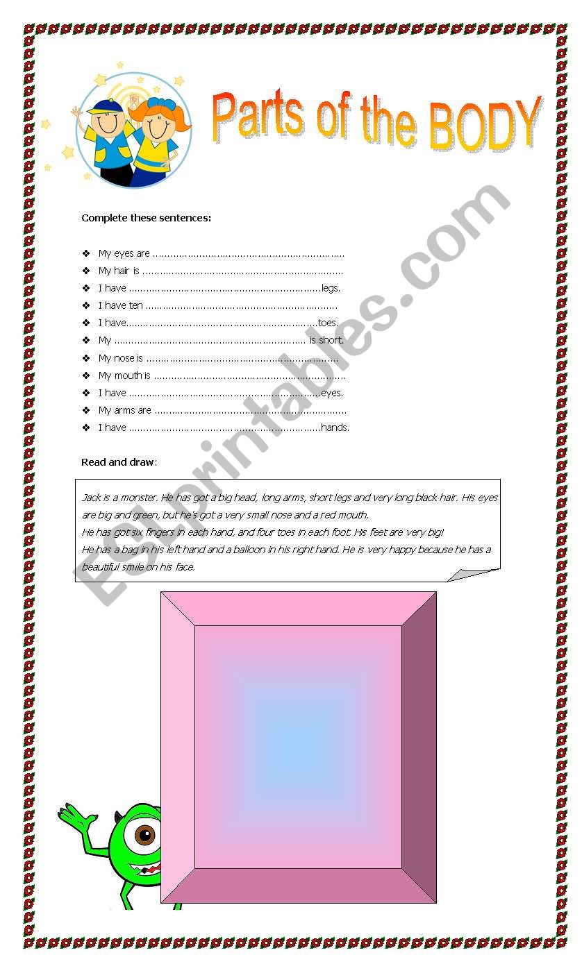 Parts of the Body worksheet