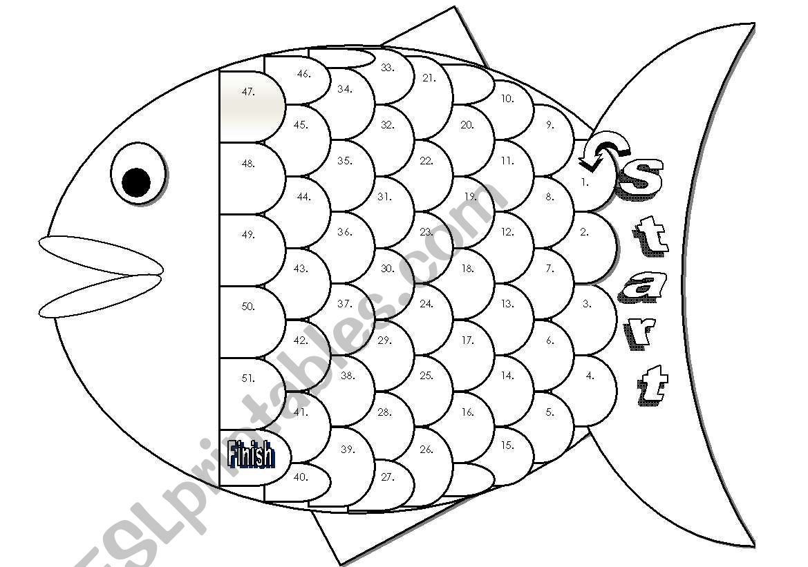 Fish Gameboard - Blackline Version