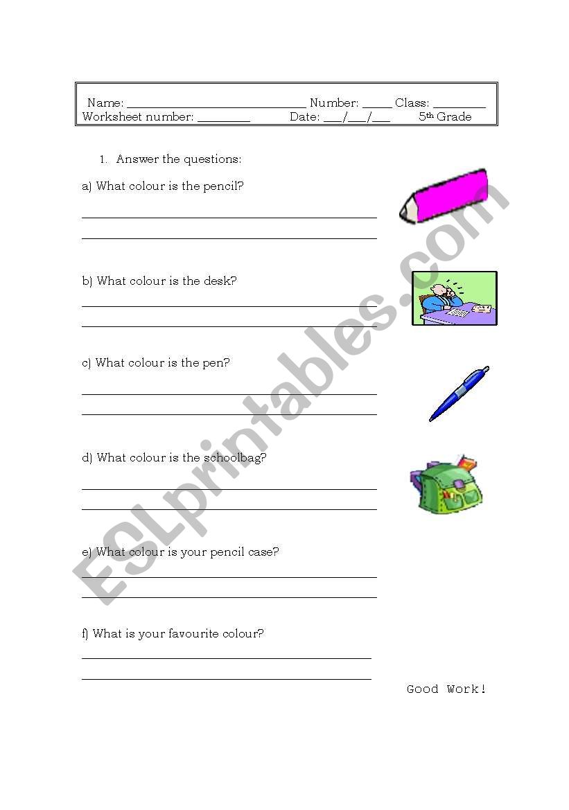 worksheet worksheet
