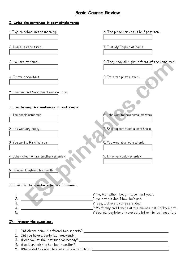 grammar ex worksheet
