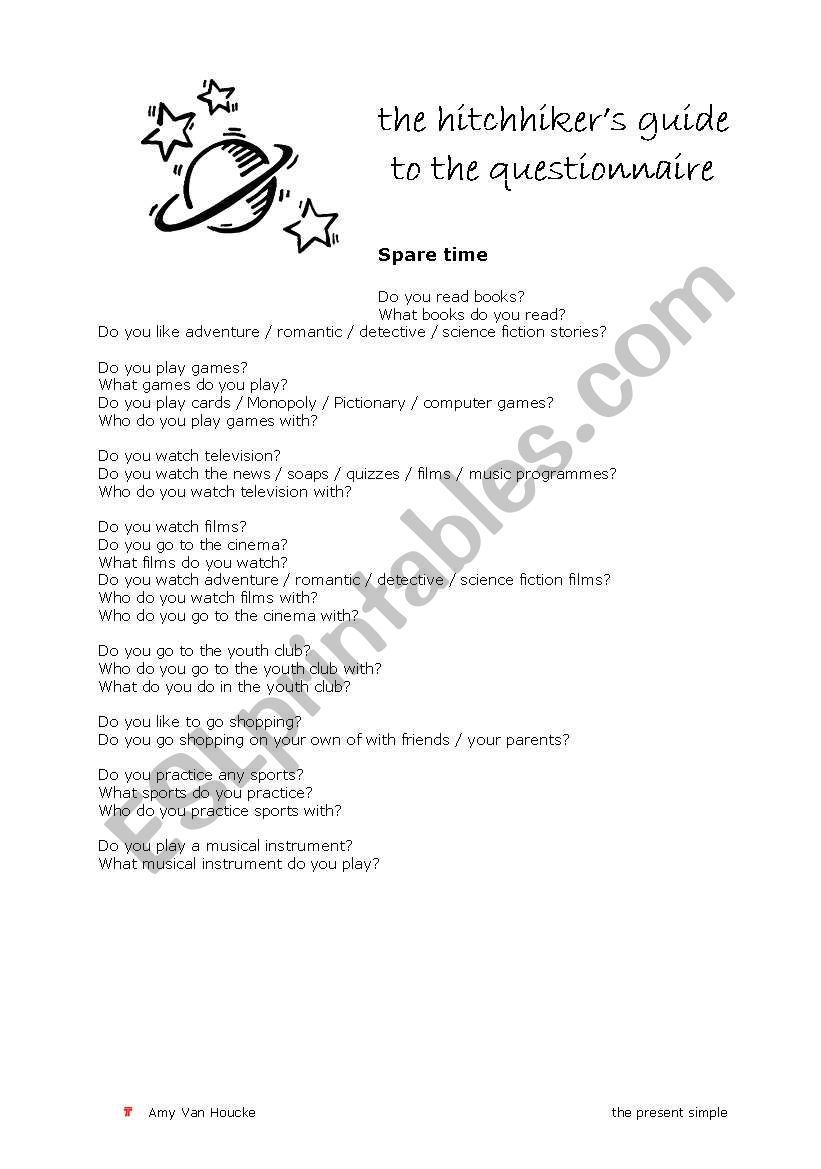 The hitchhikers guide to the questionnaire