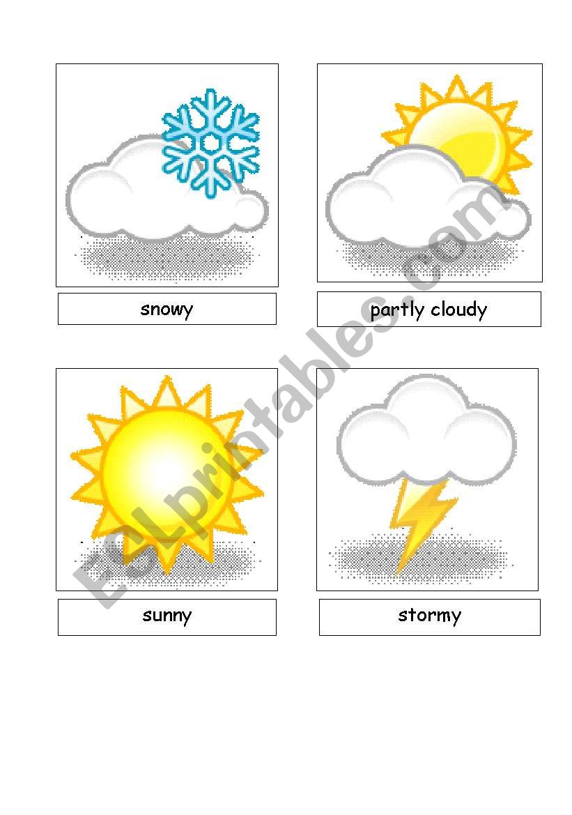 wheather flashcards worksheet