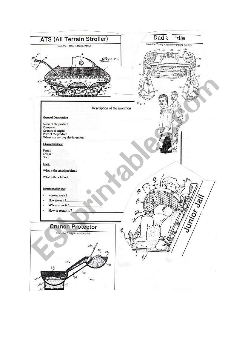 strange inventions worksheet
