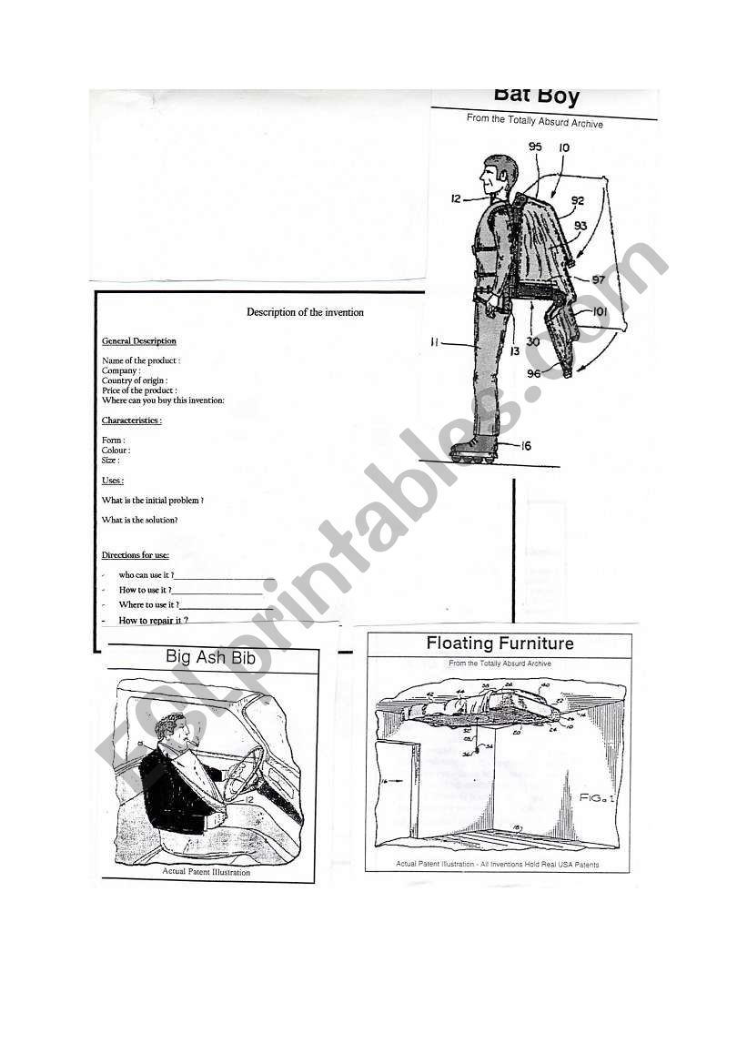 weird inventions worksheet