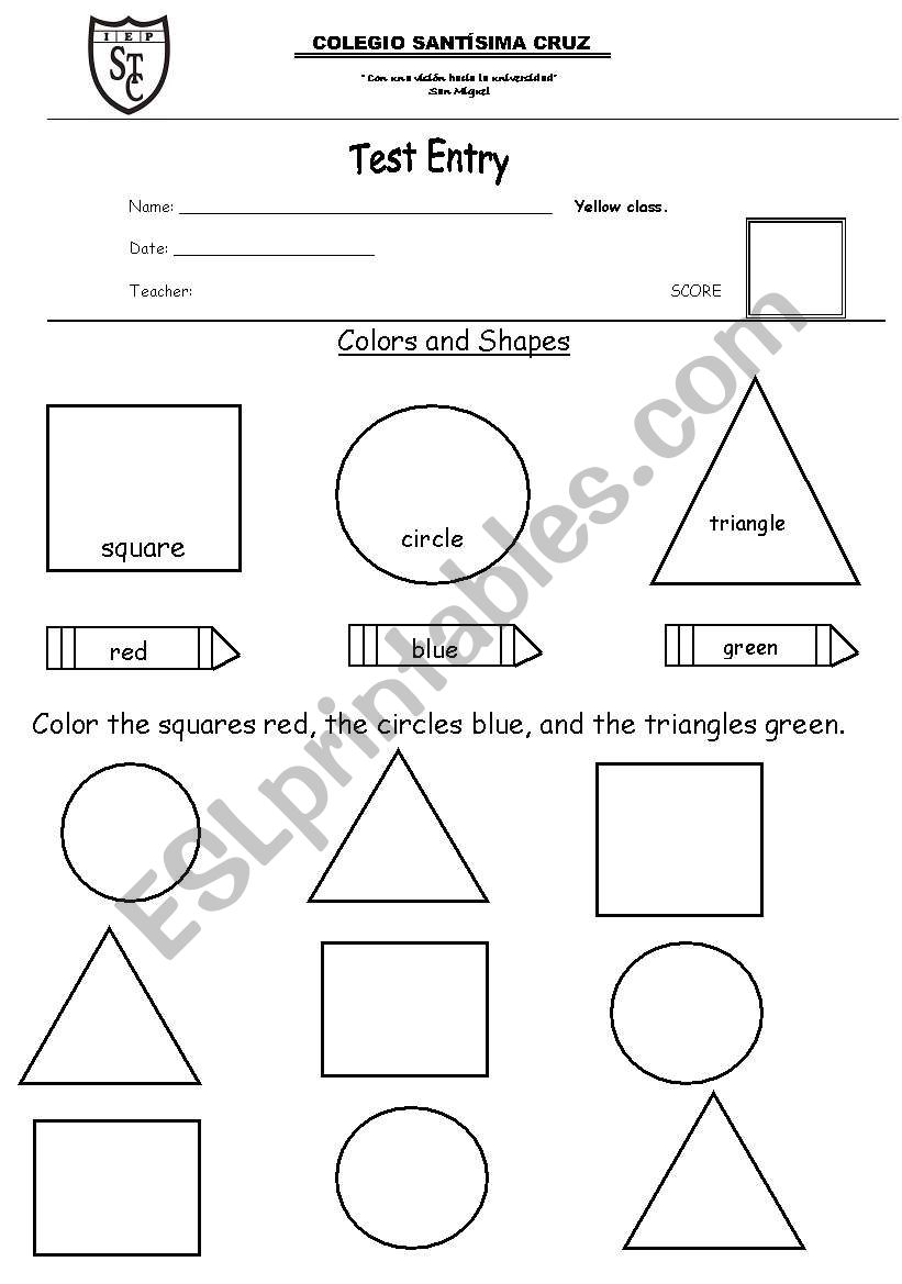 The colors worksheet