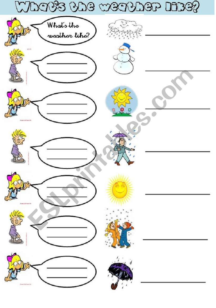 Whats the weather like? 2 worksheet