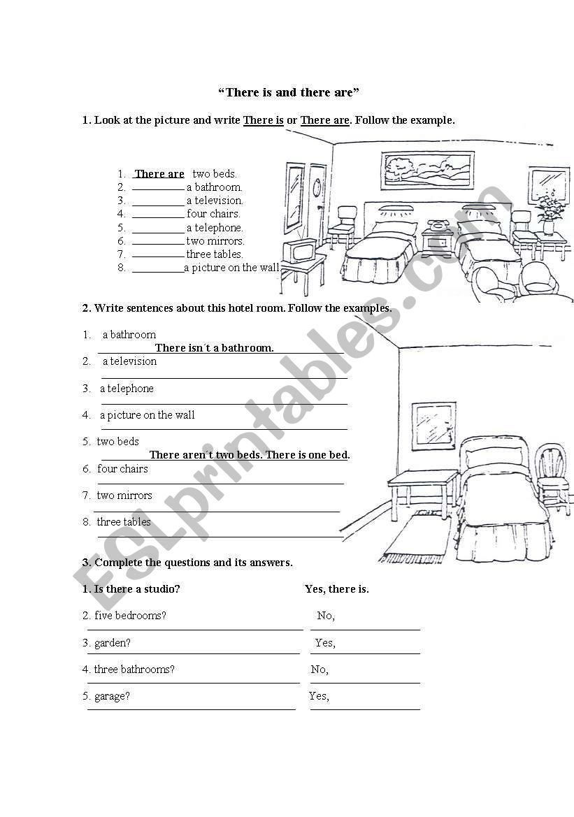 There is and there are worksheet