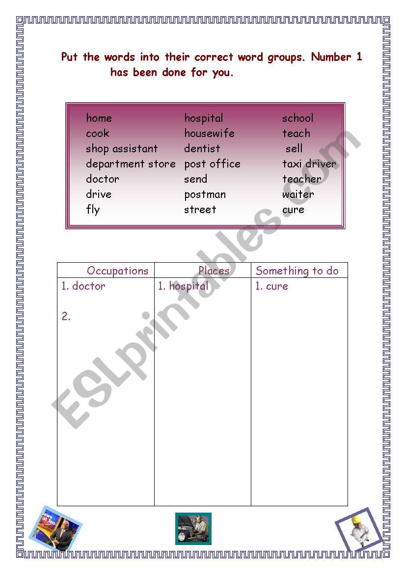 job worksheet