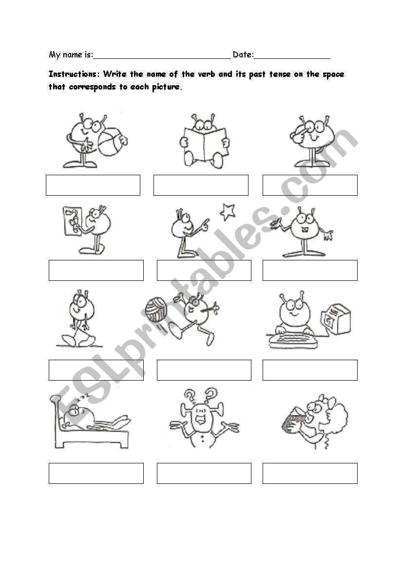 Verbs practice worksheet