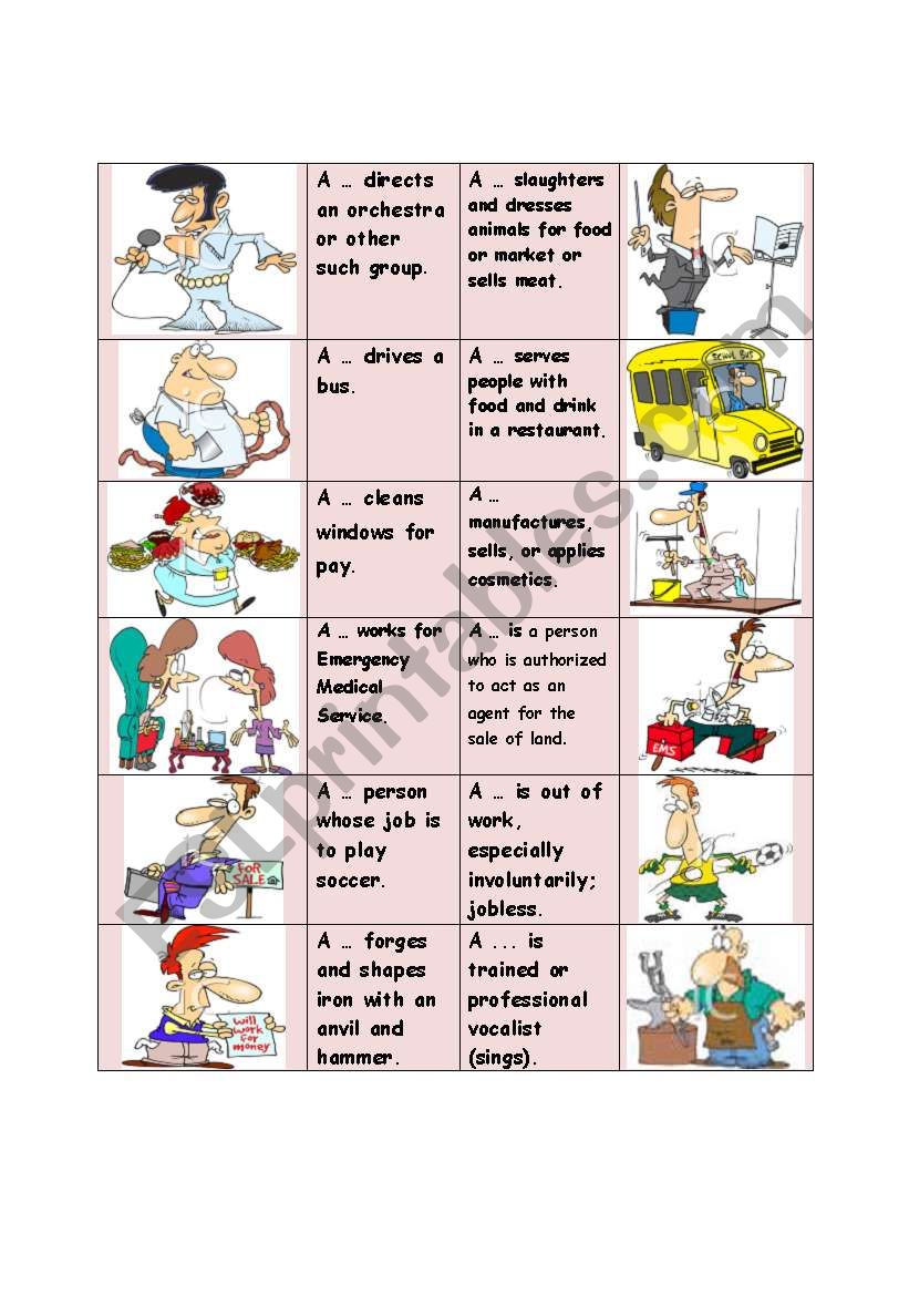 Jobs and occupations!!! DOMINO!...part 4...