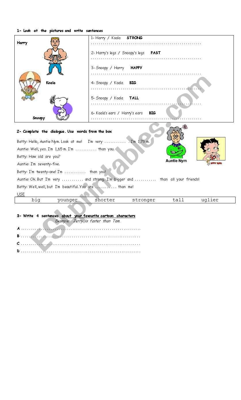 Lets compare! worksheet