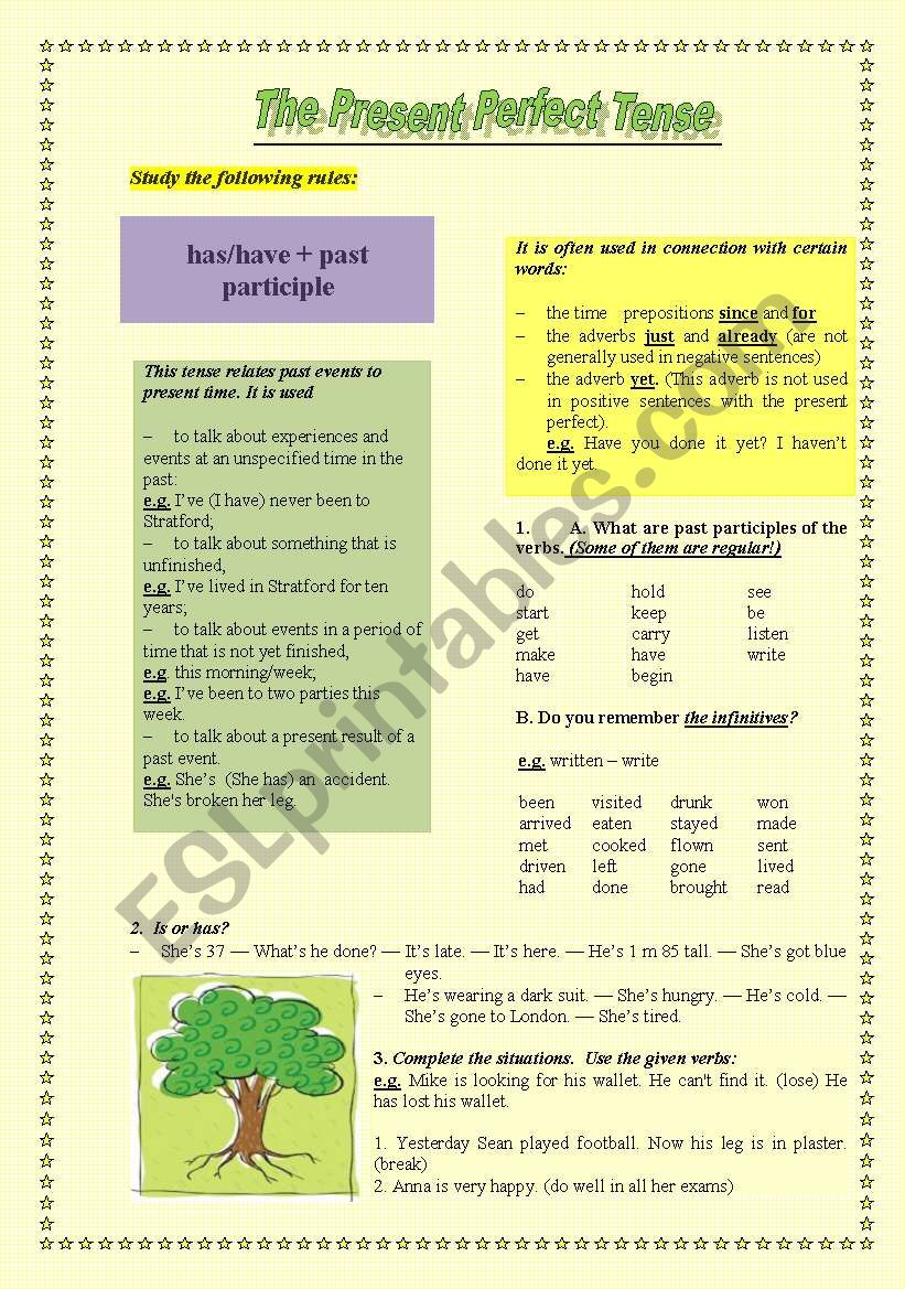 Present Perfect   Grammar-guide and Practice