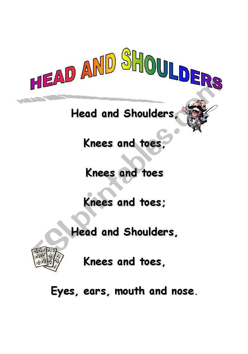 HEAD AND SHOULDERS worksheet